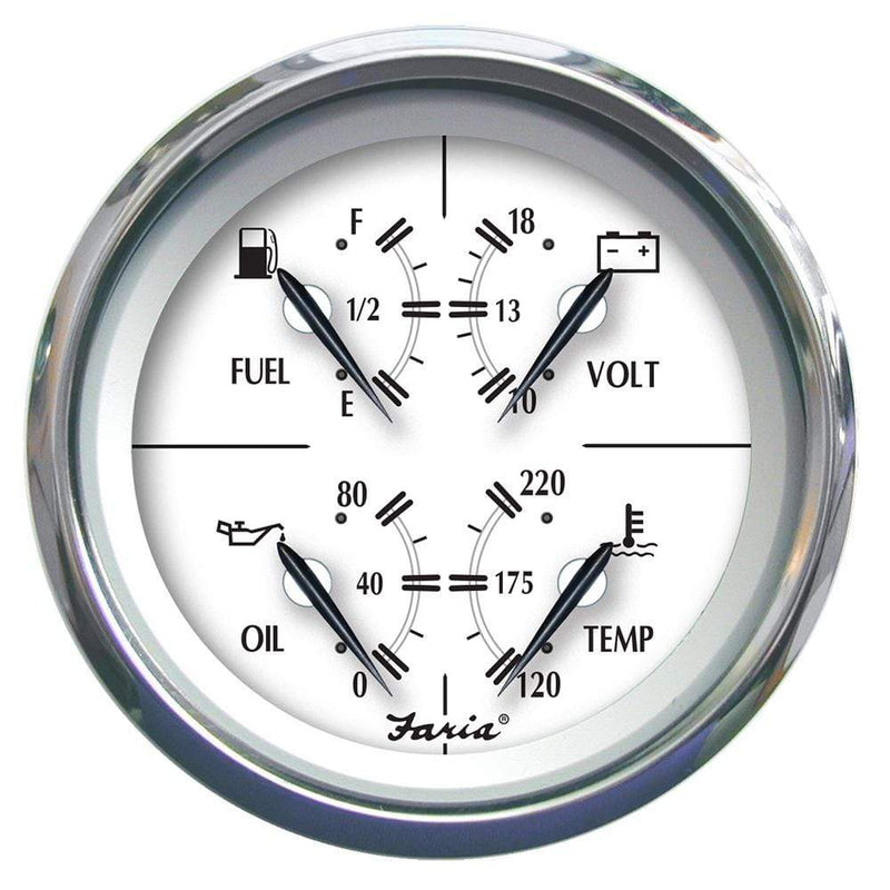 Gauges Faria Newport SS 4" Multifunction Gauge [45012] Faria Beede Instruments