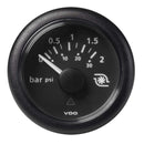 Veratron 52MM (2-1/16") ViewLine Boost Pressure Gauge 2 Bar/30 PSI - Black Dial  Round Bezel [A2C59514149]