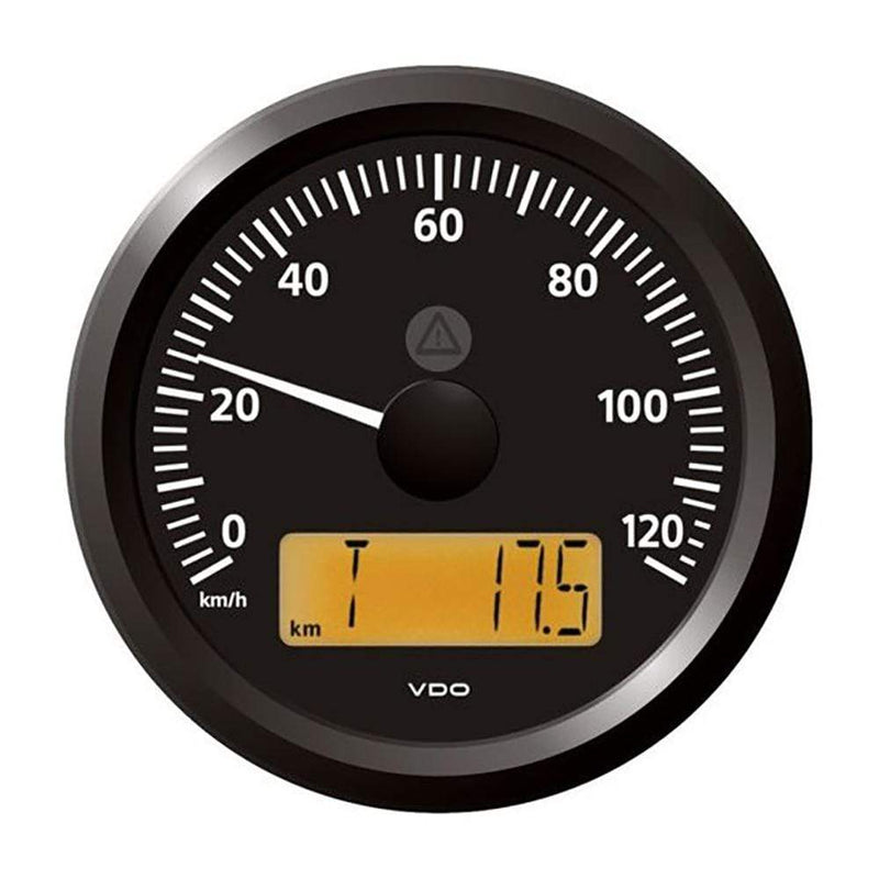 Gauges VDO Marine 3-3/8" (85 mm) ViewLine Speedometer - 0 to 120 KMH - 12/24V - Black Dial  Triangular Bezel [A2C59512369] VDO Marine