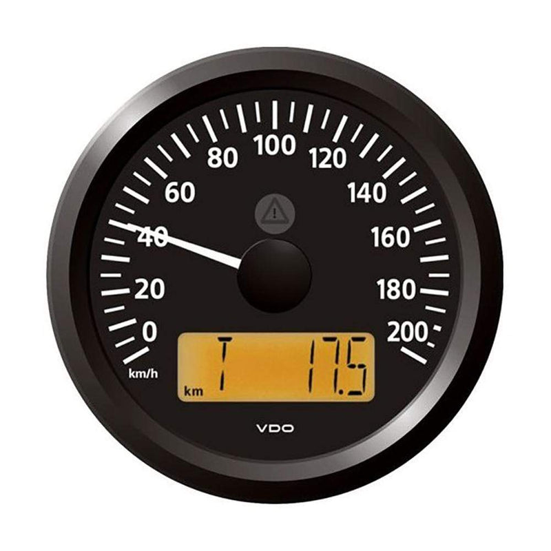 Gauges VDO Marine 3-3/8" (85 mm) ViewLine Speedometer - 0 to 200 KMH - 12/24V - Black Dial  Triangular Bezel [A2C59512370] VDO Marine