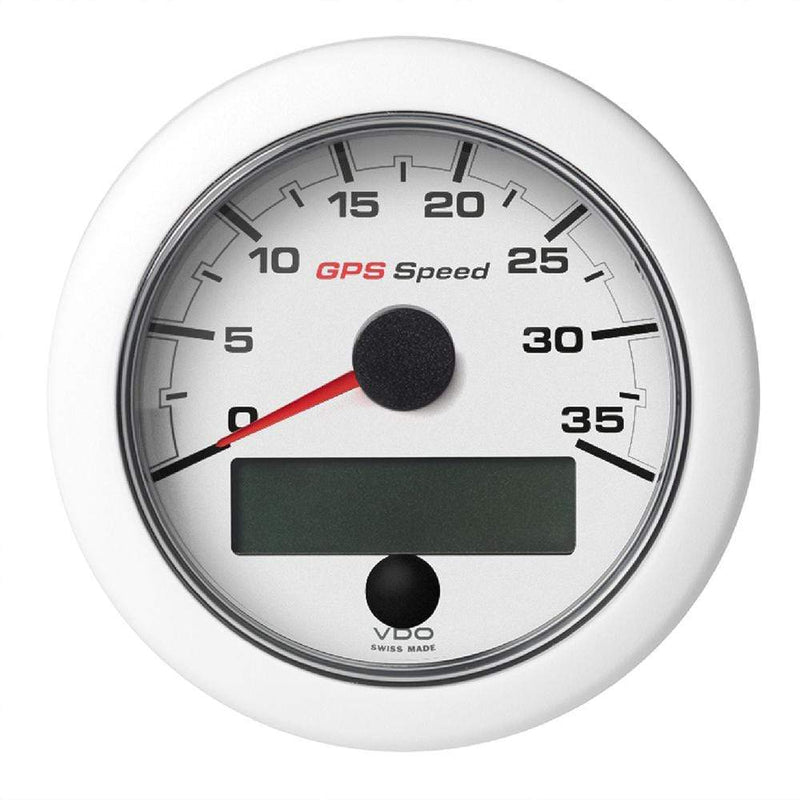 Gauges VDO Marine 3-3/8" (85mm) OceanLink GPS Speedometer (0-35 KN/MPH/KMH) - White Dial  Bezel [A2C1352080001] VDO Marine