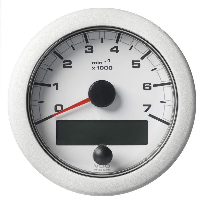 Gauges VDO Marine 3-3/8" (85MM) OceanLink NMEA 2000 Tachometer - 7000 RPM - White Dial  Bezel [A2C1065820001] VDO Marine