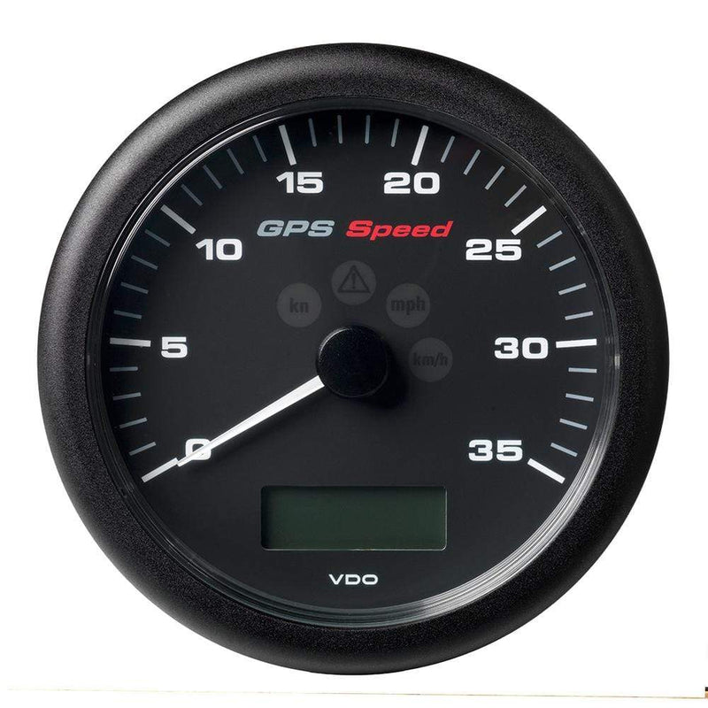 Gauges VDO Marine 4-1/4" (110MM) ViewLine GPS Speedometer 0-35 KNOTS/KMH/MPH - 8 to 16V Black Dial  Bezel [A2C59501782] VDO Marine