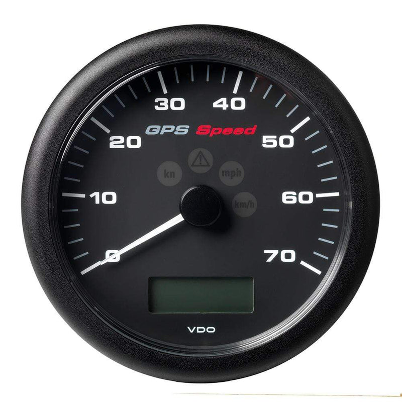 Gauges VDO Marine 4-1/4" (110MM) ViewLine GPS Speedometer 0-70 KNOTS/KMH/MPH - 8 to 16V Black Dial  Bezel [A2C59501781] VDO Marine