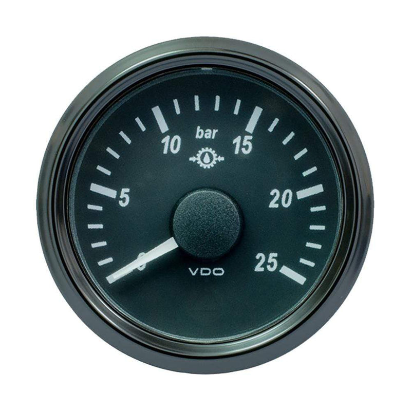 Gauges VDO SingleViu 52mm (2-1/16") Gear Oil Pressure Gauge - 25 Bar - 0-180 Ohm [A2C3833460030] VDO