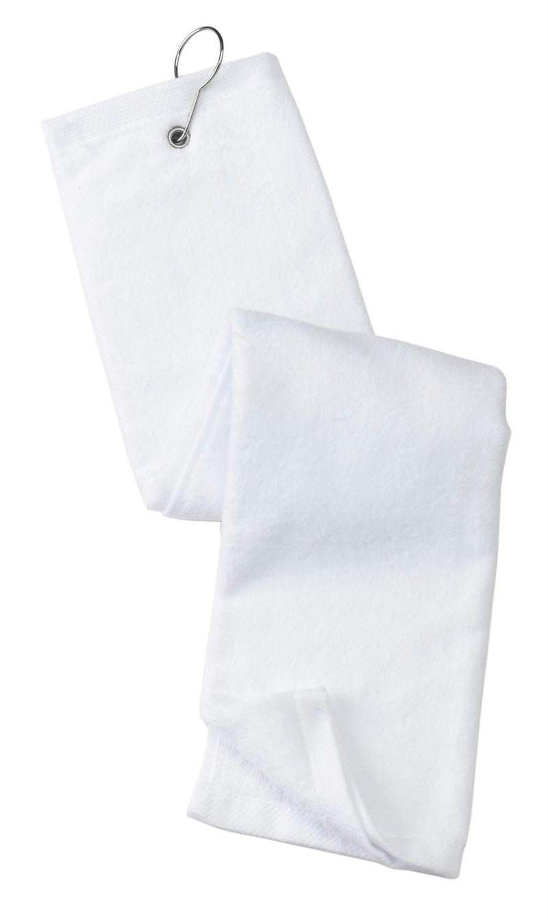 General Accessories Port Authority Grommeted Tri-Fold Golf Towel.  TW50 Port Authority