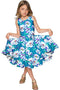 Gentle You Vizcaya Fit & Flare Blue Flower Print Dress - Girls-Gentle You-18M/2-Blue/Green/Purple-JadeMoghul Inc.