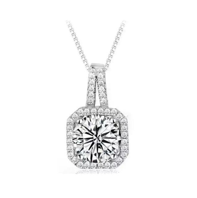 Genuine 925 silver necklace Fine jewelry Crystals from Swarovski jewelry--JadeMoghul Inc.
