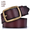 Genuine Cow Leather Luxury Belt / Designer Buckle Belt-RF coffe-100cm-JadeMoghul Inc.