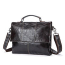 Genuine Leather bag - Men's Travel bag Leather Crossbody Bag-7909coffee-China-JadeMoghul Inc.