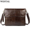 Genuine Leather bag - Men's Travel bag Leather Crossbody Bag-8007black-China-JadeMoghul Inc.