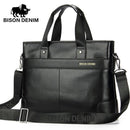 Genuine Leather Briefcase / 14" Laptop Handbag / Business Crossbody Bag-2195 1-China-JadeMoghul Inc.