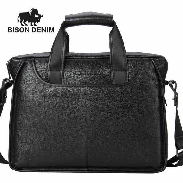 Genuine Leather Briefcase / 14" Laptop Handbag / Business Crossbody Bag-2237-China-JadeMoghul Inc.