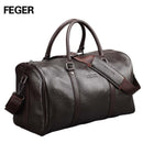 Genuine Leather Extra Large Duffel / Business Travel Bag-black-China-JadeMoghul Inc.