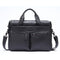 Genuine Leather Men Bags Business Briefcase Men's Laptop Bag Man Vintage Crossbody Shoulder Handbag-Matte Black-JadeMoghul Inc.