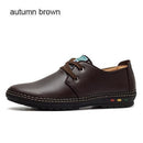 Genuine Leather Men casual shoes - Breathable Soft Driving Men's Loafers-autumn brown-6.5-JadeMoghul Inc.