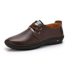 Genuine Leather Men casual shoes - Breathable Soft Driving Men's Loafers-Brown-6.5-JadeMoghul Inc.