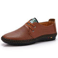 Genuine Leather Men casual shoes - Breathable Soft Driving Men's Loafers-Camel-6.5-JadeMoghul Inc.