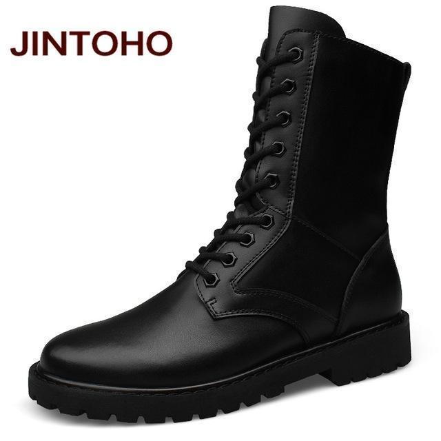 Genuine Leather Men Military Desert Boots-hei se-5.5-JadeMoghul Inc.