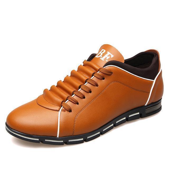 Genuine Leather Men Shoes / High Quality Casual Shoes-Yellow-11-JadeMoghul Inc.
