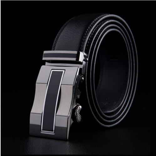 Genuine Luxury Leather Men Belt / Metal Automatic Buckle-A-110cm-JadeMoghul Inc.