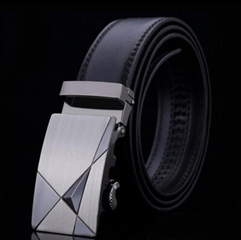 Genuine Luxury Leather Men Belt / Metal Automatic Buckle-B-110cm-JadeMoghul Inc.