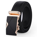 Genuine Luxury Leather Men Belt / Metal Automatic Buckle-K golden-110cm-JadeMoghul Inc.