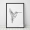 Geometric Deer Head Heart Shape Woodpecker Canvas Painting A4 No Frame Art Print Poster Home Decor Wall Pictures For Living Room-30cmX21cmA4 No Frame 2-Default-JadeMoghul Inc.