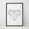 Geometric Deer Head Heart Shape Woodpecker Canvas Painting A4 No Frame Art Print Poster Home Decor Wall Pictures For Living Room-30cmX21cmA4 No Frame-Default-JadeMoghul Inc.