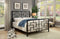 Geometrically Charmed Metal California King Size Bed, Dark Bronze-Bedroom Furniture-Bronze-Metal-JadeMoghul Inc.