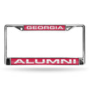 Toyota License Plate Frame Georgia Alumni Laser Chrome Frame