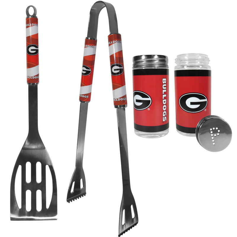 Georgia Bulldogs 2pc BBQ Set with Tailgate Salt & Pepper Shakers-Tailgating Accessories-JadeMoghul Inc.