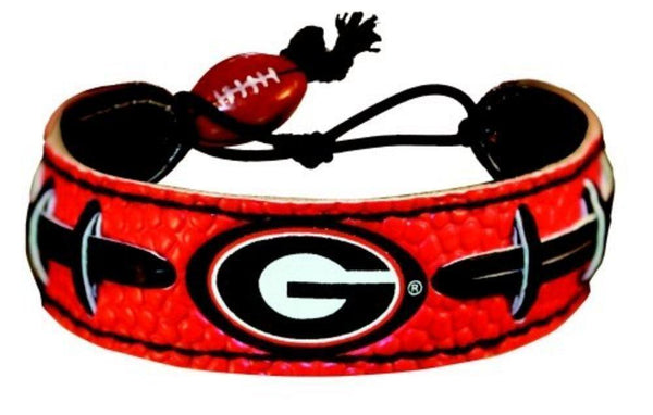Georgia Bulldogs Power G Logo Team Color Football Bracelet-Gamewear-JadeMoghul Inc.