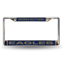 Mustang License Plate Frame Georgia Southern Laser Chrome Frame