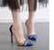 Geyunya Plus Size 35-41 Summer Women Pumps Transparent Clear Rivet Bow high heel Stiletto Fashion Shoes Woman Sapato Feminino-blue-4.5-JadeMoghul Inc.