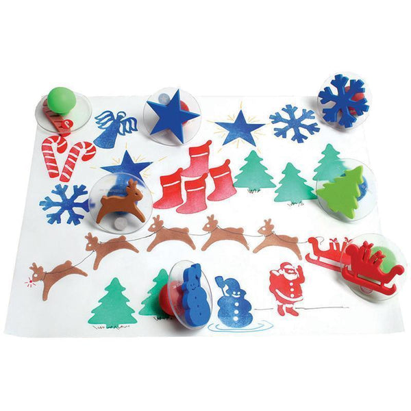 GIANT CHRISTMAS STAMPS SET OF 10-Supplies-JadeMoghul Inc.