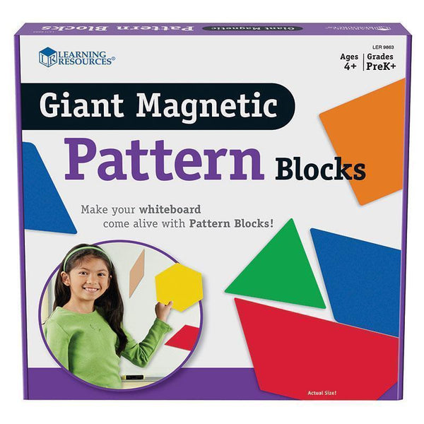 GIANT MAGNETIC PATTERN BLOCKS SET-Learning Materials-JadeMoghul Inc.