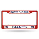 Cute License Plate Frames Giants Colored Chrome Frame Secondary Red