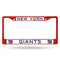 Cute License Plate Frames Giants Colored Chrome Frame Secondary Red