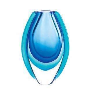 Home Decor Ideas Azure Blue Art Glass Vase
