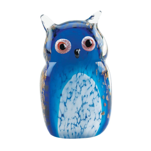 Decoration Ideas Blue Owl Art Glass