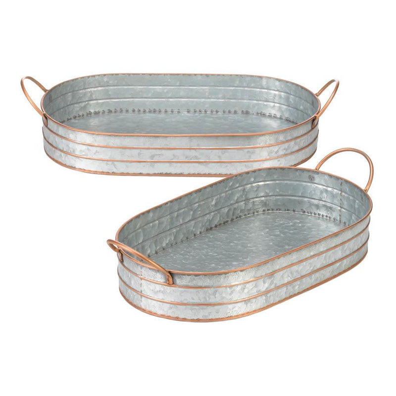 Gifts Dining Room Decor Ideas Oblong Galvanized Metal Trays Koehler
