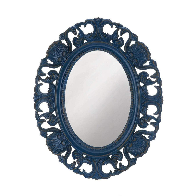 Gifts Home Decor Ideas Blue Scallop Wall Mirror Koehler