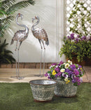 Home Decor Ideas Standing Tall Galvanized Flamingo Statue