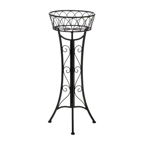 Modern Living Room Decor Curlicue Single Plant Stand