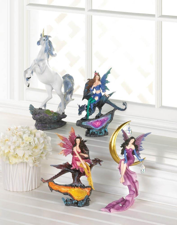 Modern Living Room Decor Rearing Unicorn Figurine
