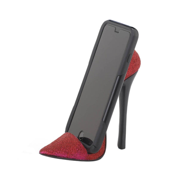 Cheap Home Decor Sparkle Red Shoe Phone Holder