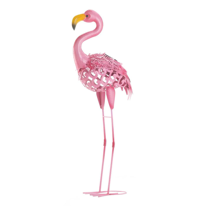 Decoration Ideas Standing Tall Solar Flamingo Statue