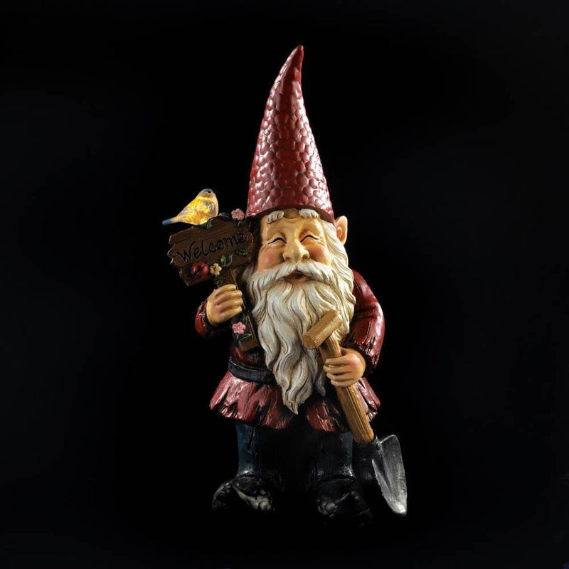 Garden Decor Ideas Welcome Gnome Solar Garden Decoration