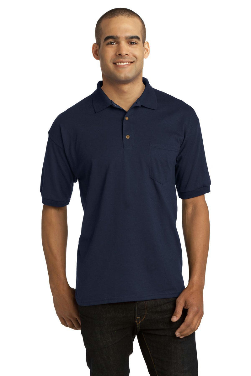 Gildan DryBlend 6-Ounce Jersey Knit Sport Shirt with Pocket. 8900-Polos/knits-Navy-5XL-JadeMoghul Inc.